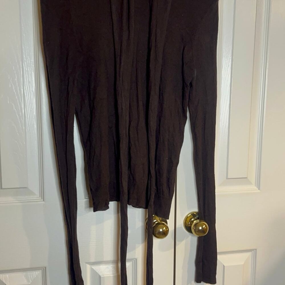 Marc by Marc Jacobs Brown Lightweight Tie Front Cardigan Size Large